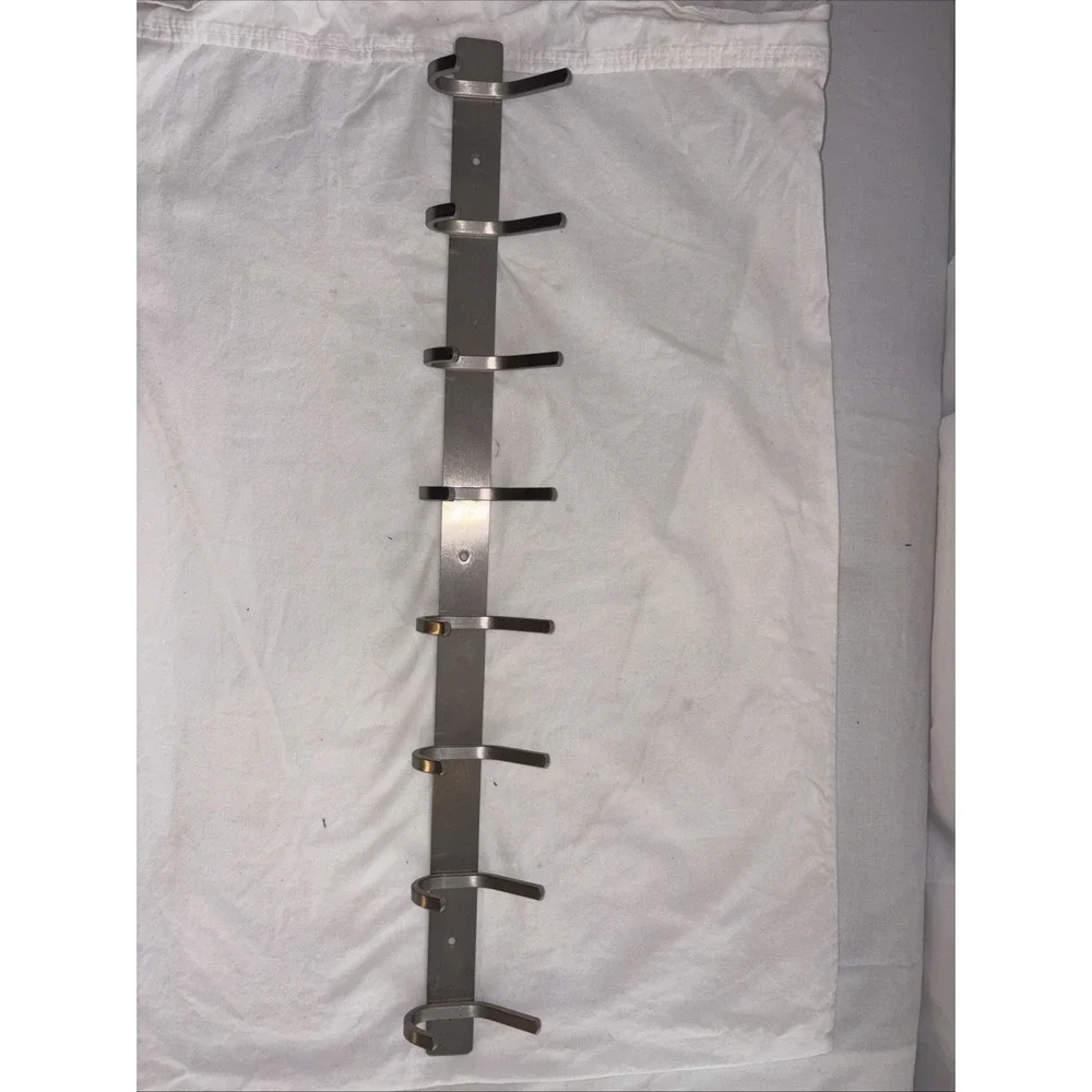 Sayoneyes Brushed Nickel Coat Rack Wall Mount 8 Double Hooks SL1201-4 24in